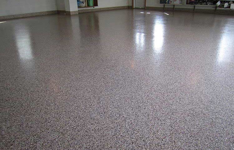 Epoxy resin garage floor